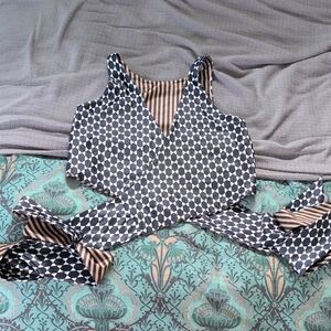 Baiia Reversable Deux One-Piece Wrap Top Swim Top